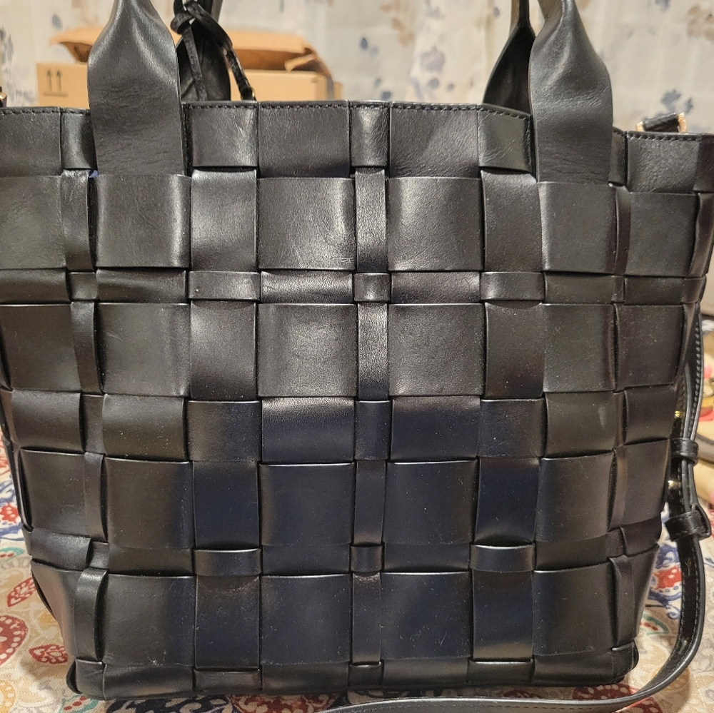 Michael Kors leather woven handbag